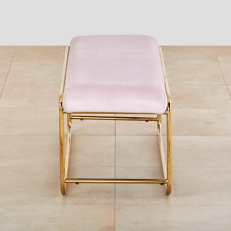 Monarch Fabric Dining Bench - Pink