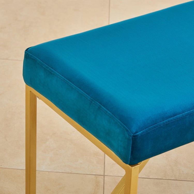 Velvetica Velvet Dining Bench - Teal