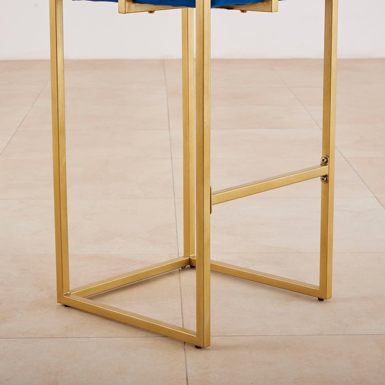 Velvetica Velvet Bar Stool - Blue