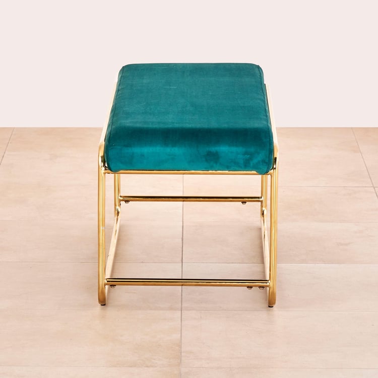 Monarch Velvet Dining Bench - Teal