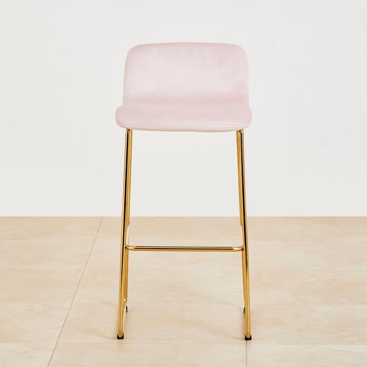 Monarch Velvet Bar Stool - Pink