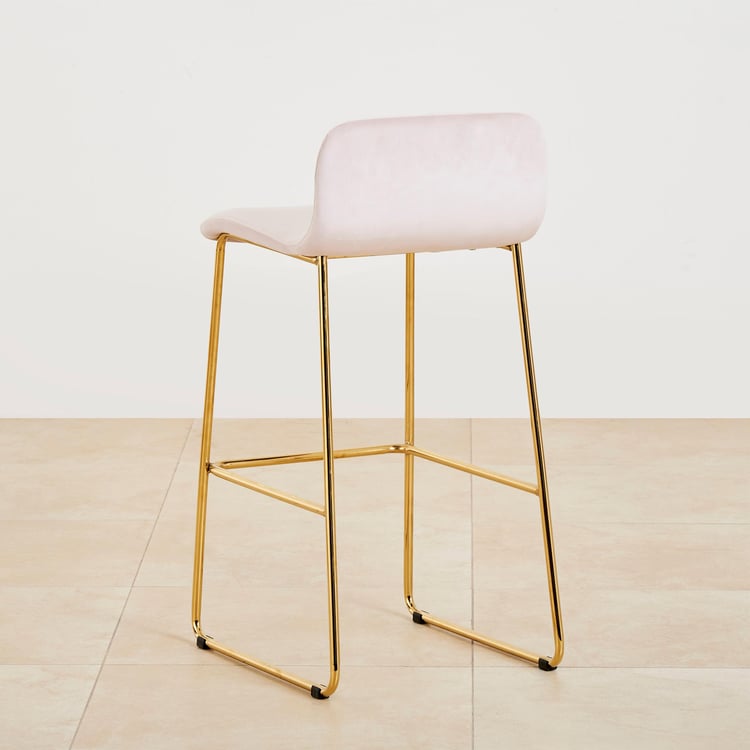 Monarch Velvet Bar Stool - Pink