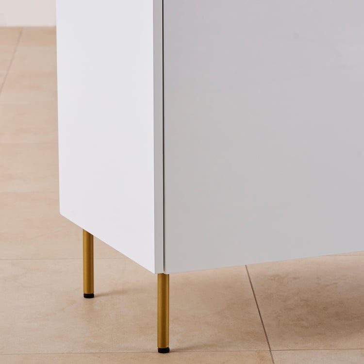 Velvetica Bar Cabinet with Serving Counter - White