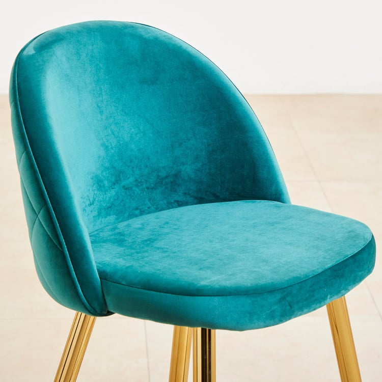 Monarch Velvet Bar Chair - Green