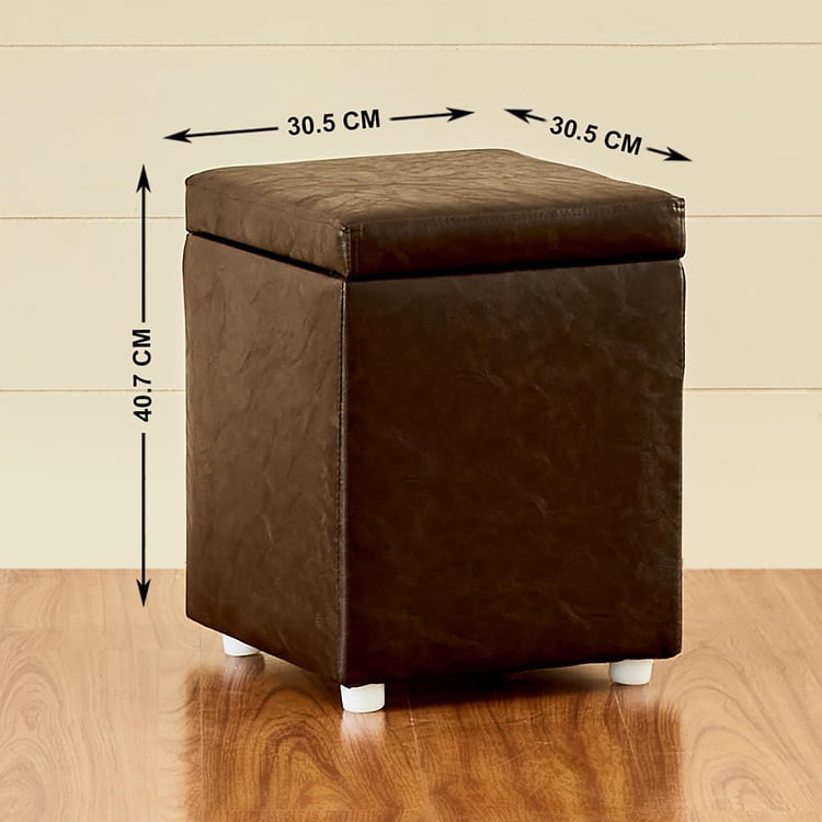 Andaman Nxt Fabric Ottoman with Storage - Brown