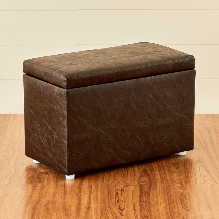 Andaman Nxt Fabric Ottoman with Storage - Brown