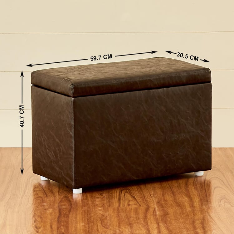 Andaman Nxt Fabric Ottoman with Storage - Brown