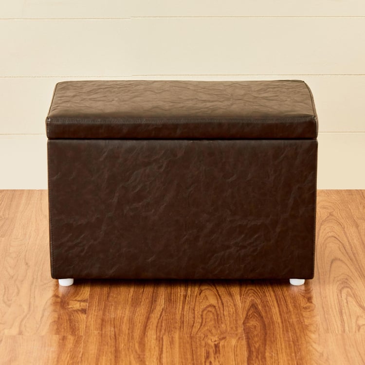 Andaman Nxt Fabric Ottoman with Storage - Brown
