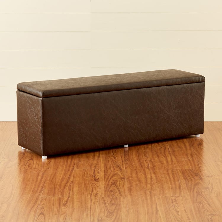 Andaman Nxt Fabric Ottoman with Storage - Brown