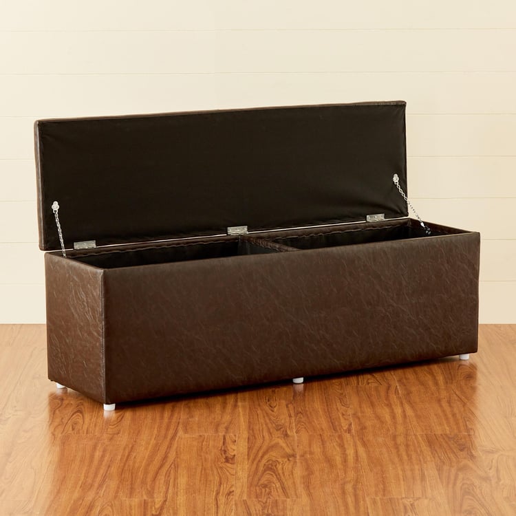 Andaman Nxt Fabric Ottoman with Storage - Brown