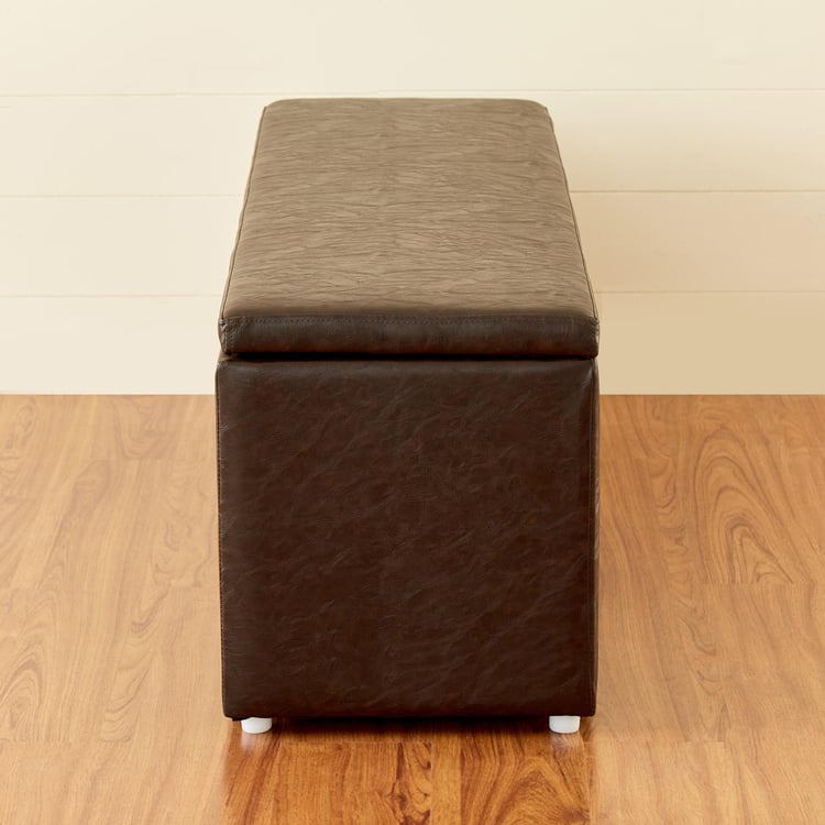 Andaman Nxt Fabric Ottoman with Storage - Brown