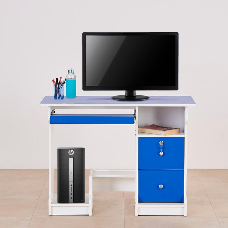 Helios Kidopia Kids Computer Table - White and Blue