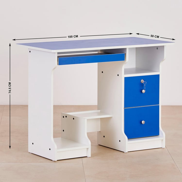 Helios Kidopia Kids Computer Table - White and Blue