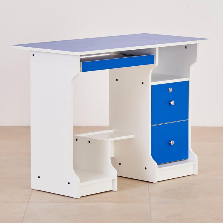 Helios Kidopia Kids Computer Table - White and Blue