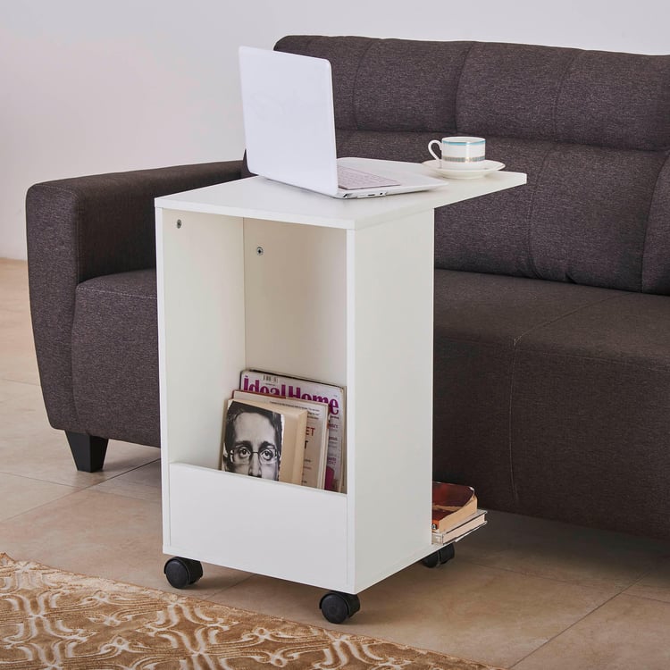 Helios Reynan Portable End Table - White