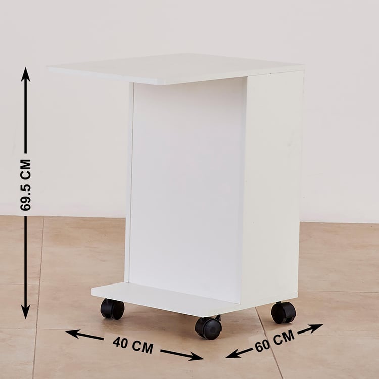 Helios Reynan Portable End Table - White