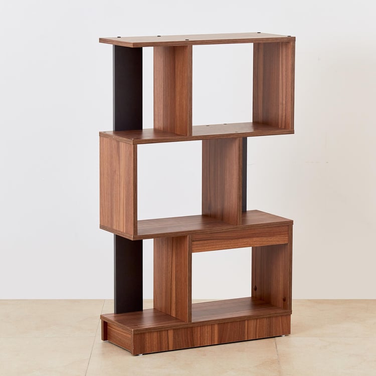 Helios Quadro 3-Tier Book Shelf - Brown