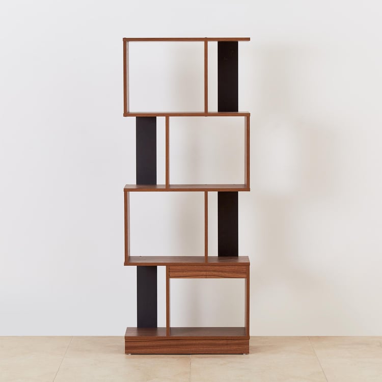 Helios Quadro Leon 4-Tier Book Shelf - Brown