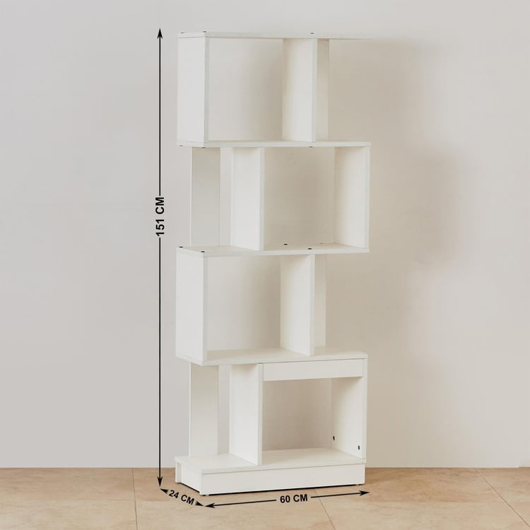 Helios Reynan Frosty 4-Tier Book Shelf - White