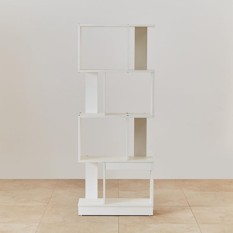 Helios Reynan Frosty 4-Tier Book Shelf - White