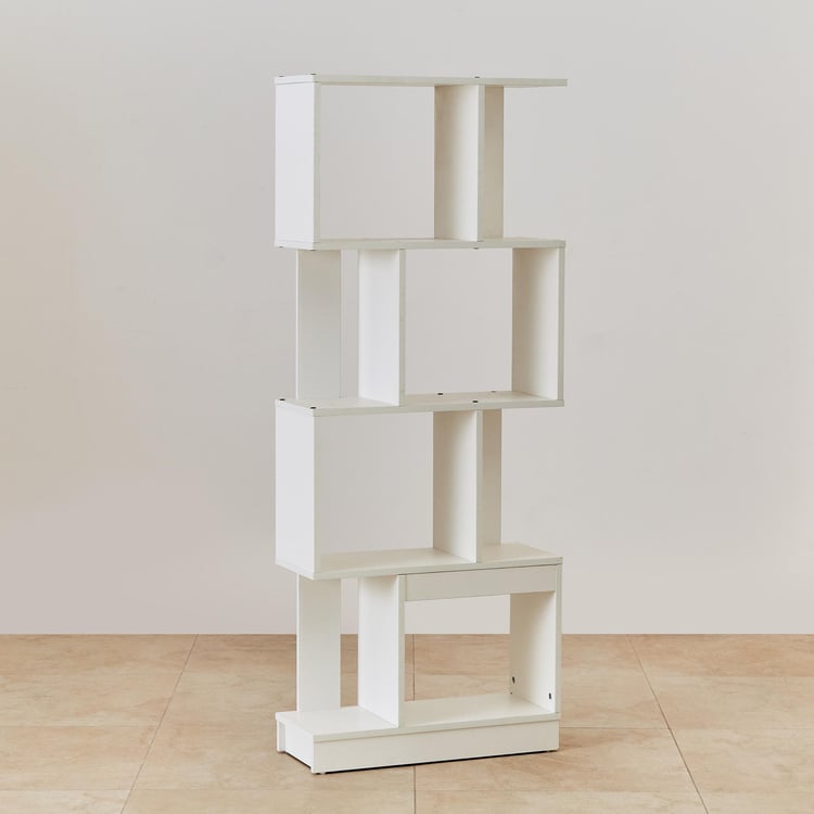 Helios Reynan Frosty 4-Tier Book Shelf - White