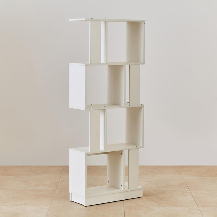 Helios Reynan Frosty 4-Tier Book Shelf - White