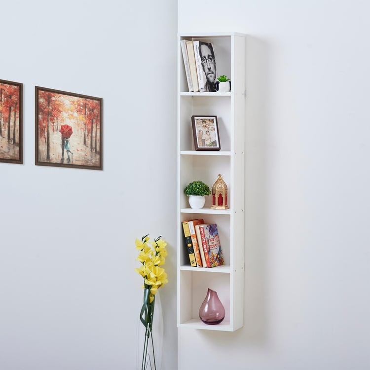 Helios Reynan 5-Tier Book Shelf - White