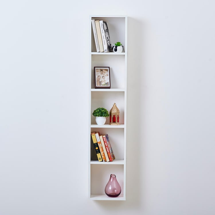 Helios Reynan 5-Tier Book Shelf - White