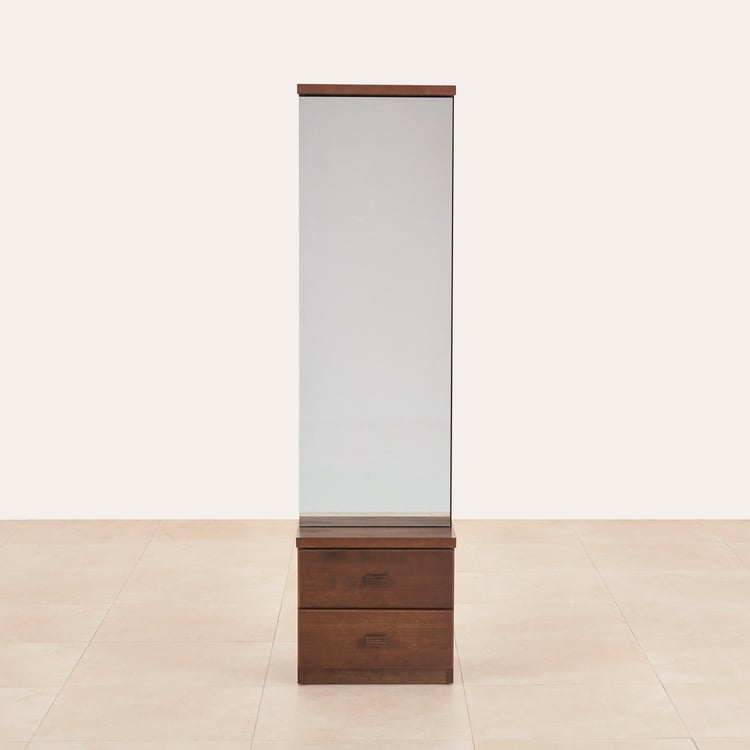 Takeshi Dresser Mirror with Drawer - Brown