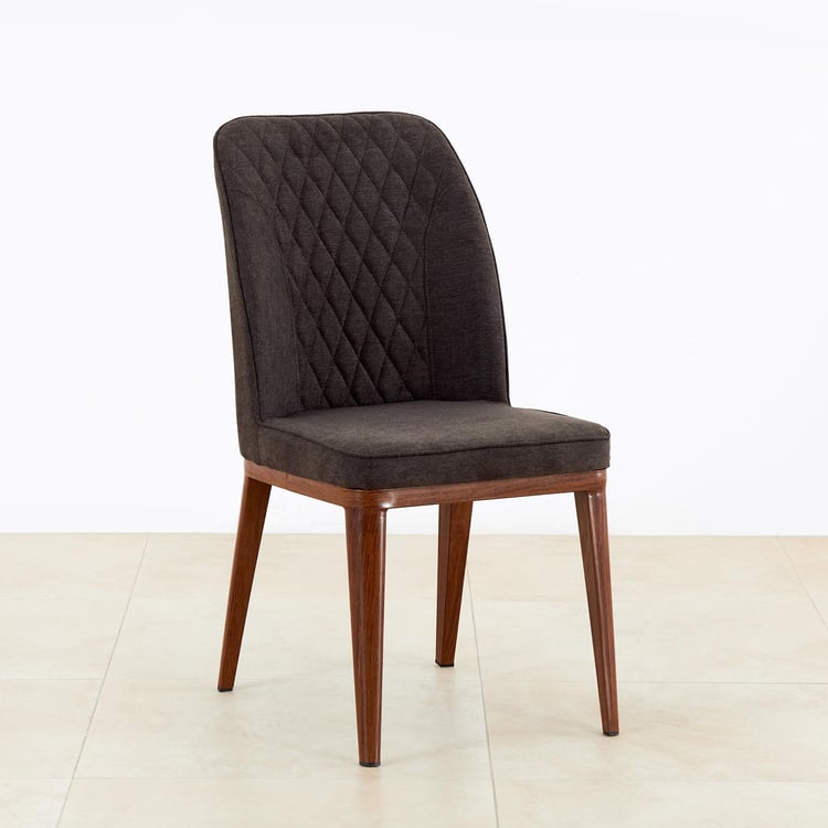 Jordon Set of 2 Fabric Dining Chairs - Brown