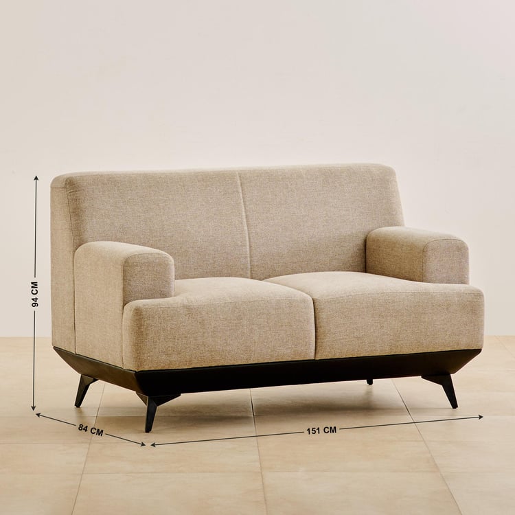 Kiro Fabric 2-Seater Sofa - Beige
