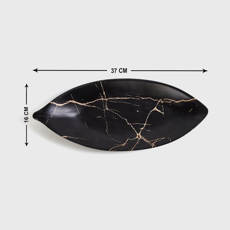 Fiesta Melamine Printed Leaf Shaped Platter - 37x16cm