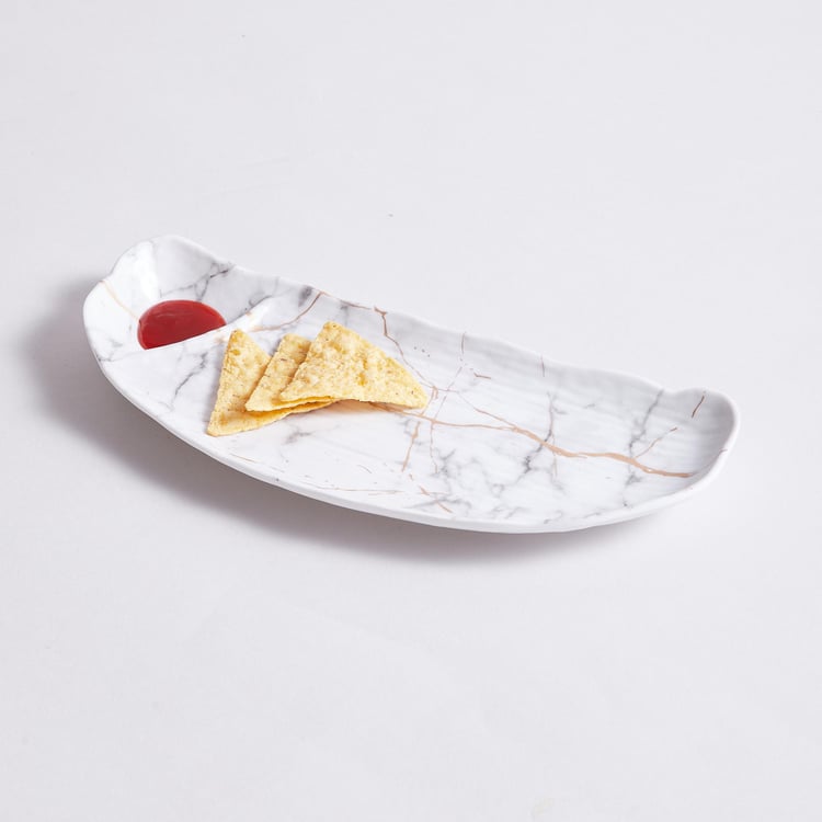 Silvano Melamine Chip and Dip Platter - 28x12cm