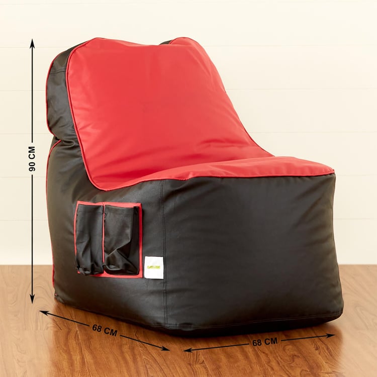 Champion Faux Leather Rester Bean Bag with Beans - Black