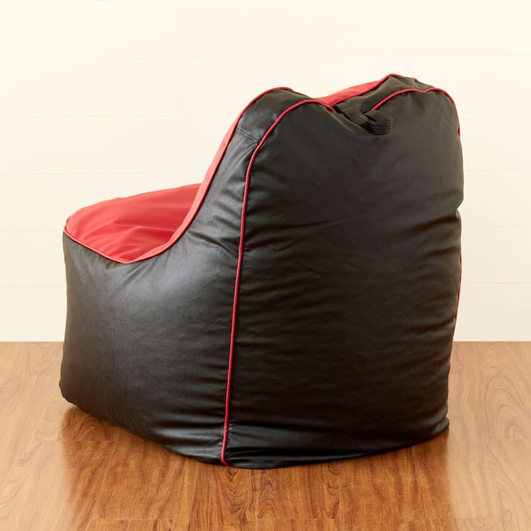 Champion Faux Leather Rester Bean Bag with Beans - Black