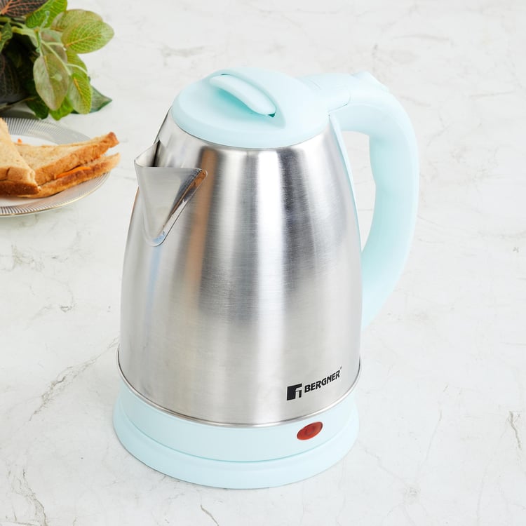 Rise N Shine Mint Green Solid Stainless Steel Electric Kettle - 1.8ltr