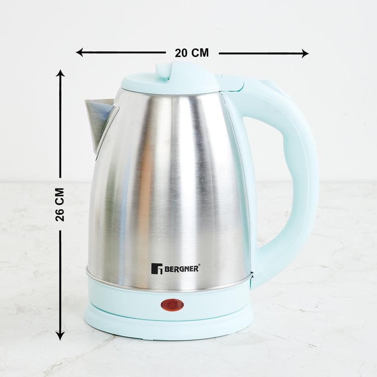 Rise N Shine Mint Green Solid Stainless Steel Electric Kettle - 1.8ltr