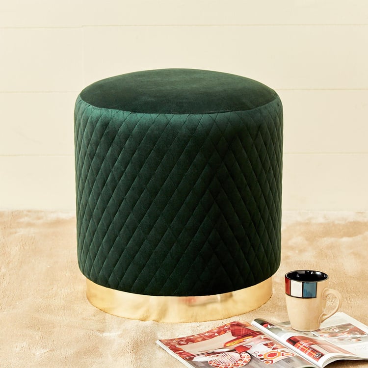 Monarch Fabric Ottoman - Green