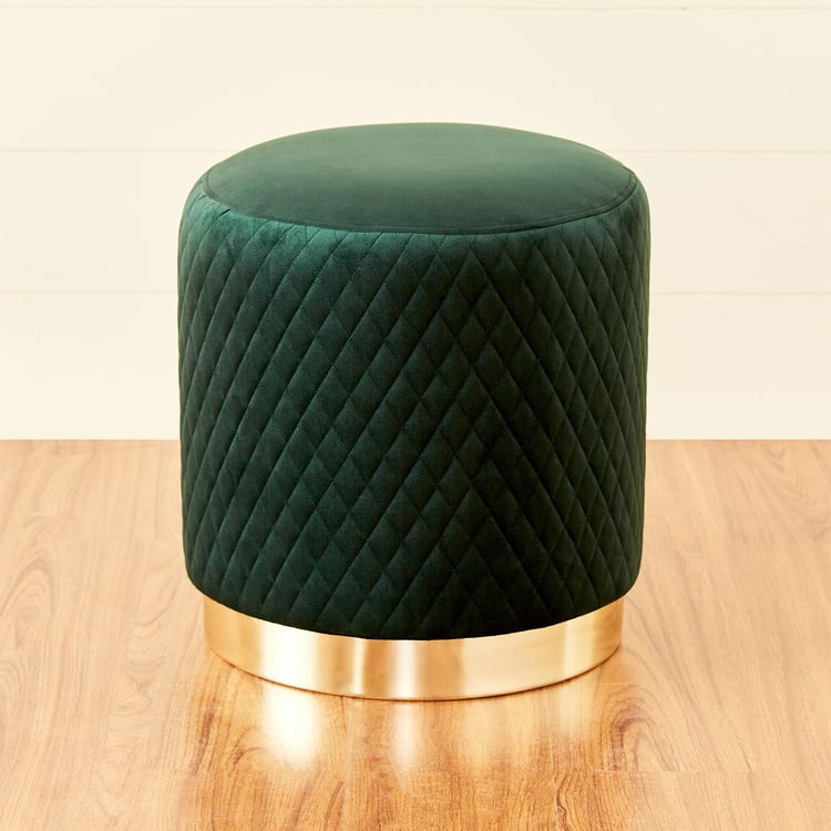 Monarch Fabric Ottoman - Green