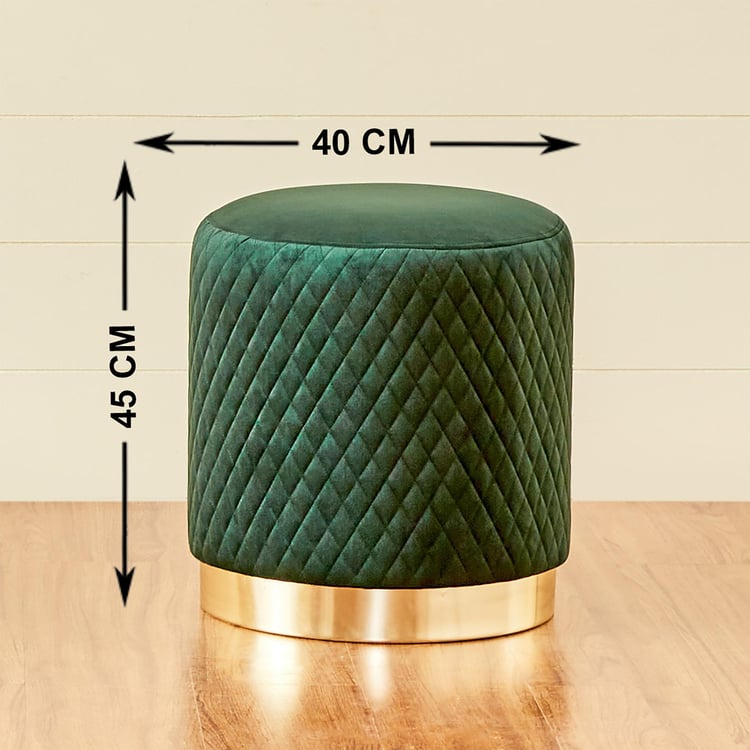 Monarch Fabric Ottoman - Green