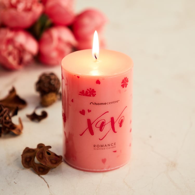 Valentine Red Wax Pillar Candle