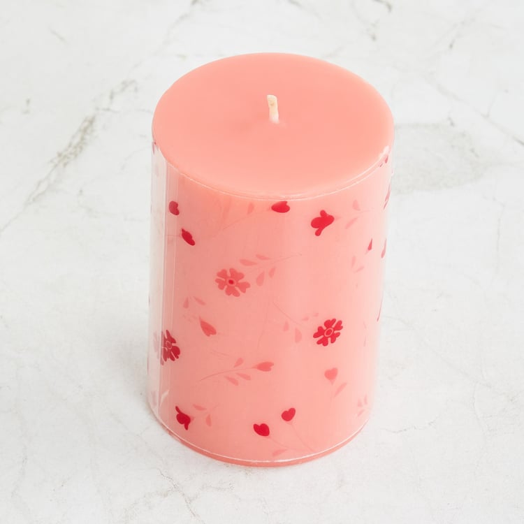 Valentine Red Wax Pillar Candle