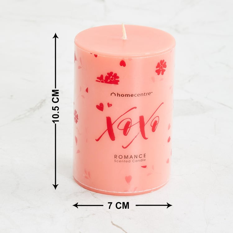 Valentine Red Wax Pillar Candle