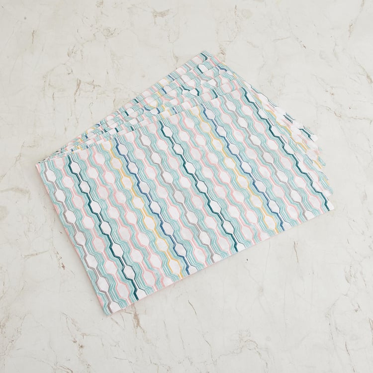 Corsica Persian Set of 6 Cotton Printed Reversible Placemats