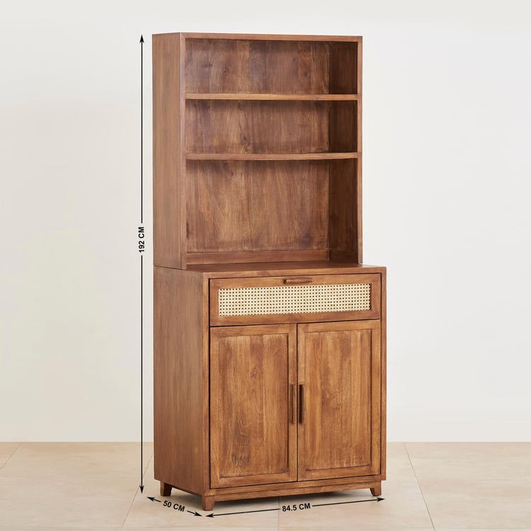 Cane Connection Mango Wood Bar Cabinet - Brown