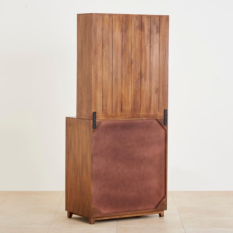 Cane Connection Mango Wood Bar Cabinet - Brown