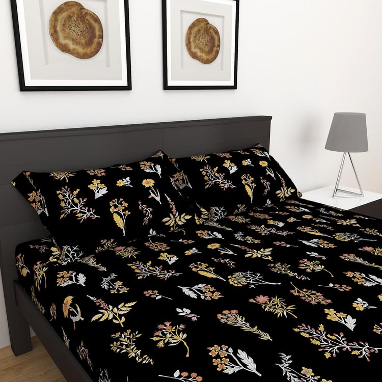 Medley Cotton 180TC 3Pcs Printed Fitted King Bedsheet Set