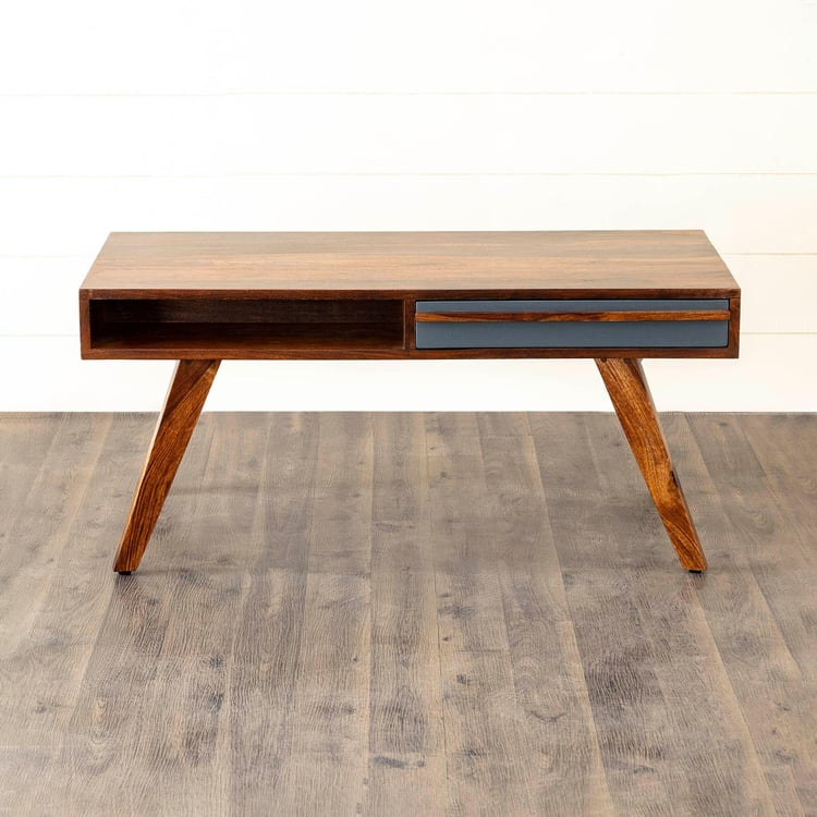 Helios Swastik Sandar Sheesham Wood Coffee Table - Brown