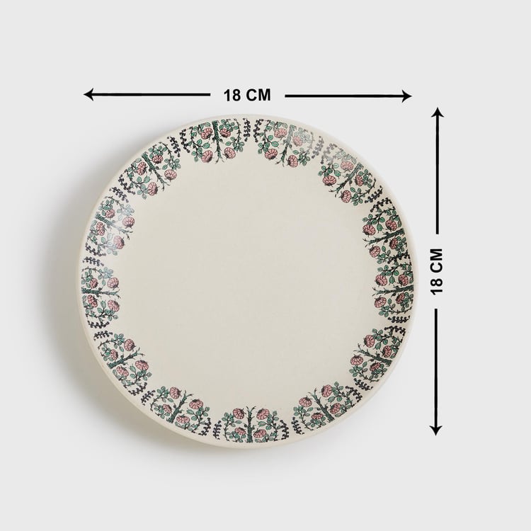 Fiesta Beige Printed Stoneware Side Plate - 18cm