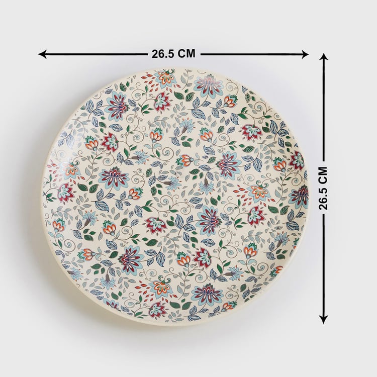 Fiesta Multicolour Printed Stoneware Dinner Plate - 26.5cm